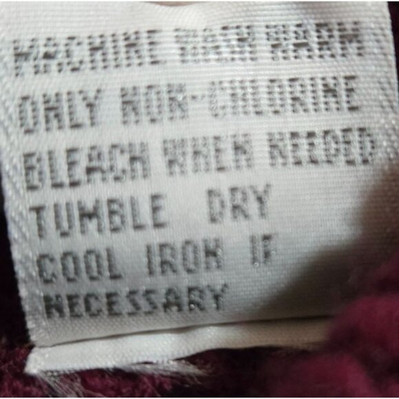 Vintage Sweater Graphix Burgundy Maroon Ribbed Knit Sweater M Acrylic Crew Neck - Picture 5 of 6
